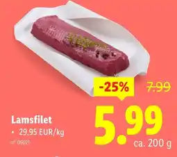 Lidl Lamsfilet aanbieding