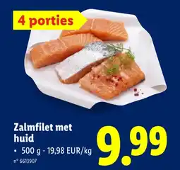 Lidl Zalmfilet met huid aanbieding