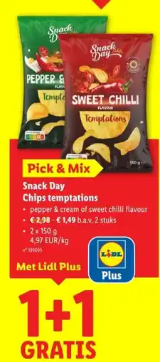 Lidl Snack Day Chips temptations aanbieding