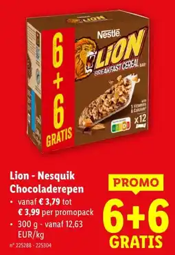 Lidl Lion - Nesquik Chocoladerepen aanbieding