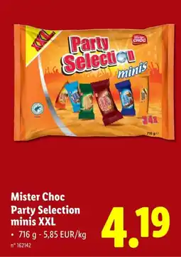 Lidl Mister Choc Party Selection minis XXL aanbieding