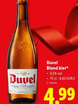 Lidl Duvel Blond bier aanbieding