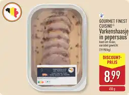 ALDI Gourmet Finest Cuisine Varkenshaasje in Pepersaus aanbieding