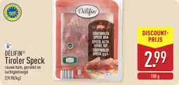 ALDI Délifin Tiroler Speck aanbieding