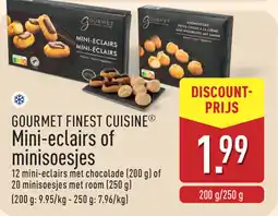 ALDI Gourmet Finest Cuisine Mini Eclairs of Minisoesjes aanbieding