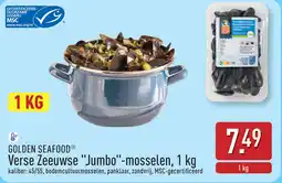 ALDI Golden seafood Verse Zeeuwse Jumbo Mosselen aanbieding