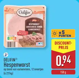 ALDI Délifin Hespenworst aanbieding