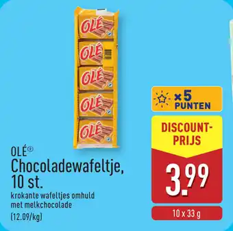 ALDI Olé Chocoladewafeltje aanbieding