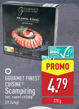 ALDI Gourmet Finest Cuisine Scampiring aanbieding