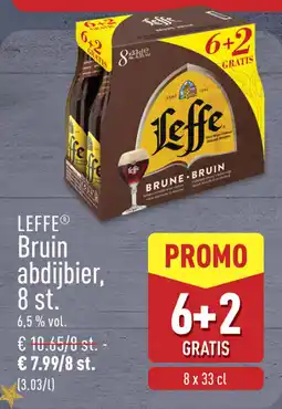 ALDI Leffe Bruin Abdijbier 6,5 % vol aanbieding