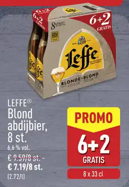 ALDI Leffe Blond Abdijbier 6,6% vol aanbieding