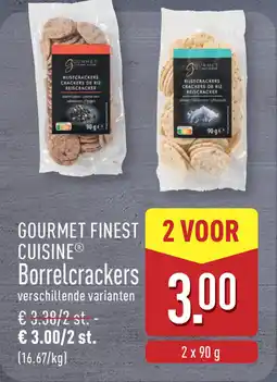 ALDI Gourmet Finest Cuisine Borrelcrackers aanbieding