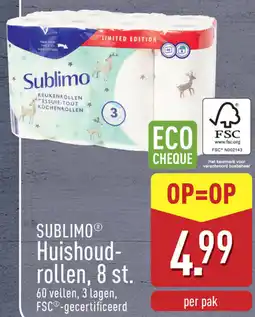 ALDI Sublimo Huishoud Rollen aanbieding