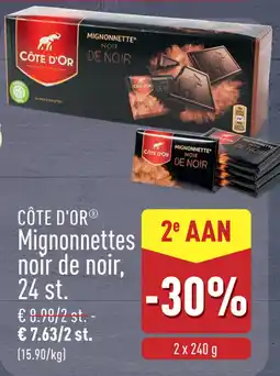 ALDI Côte d'Or Mignonnettes Noir de Noir aanbieding