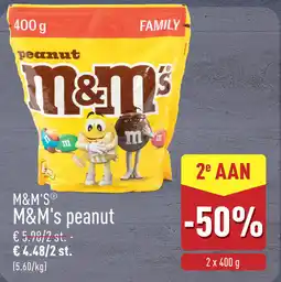 ALDI M&M's peanut aanbieding