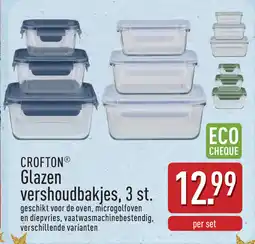 ALDI Crofton Glazen Vershoudbakjes aanbieding