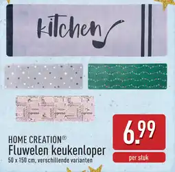 ALDI Home Creation Fluwelen Keukenloper aanbieding