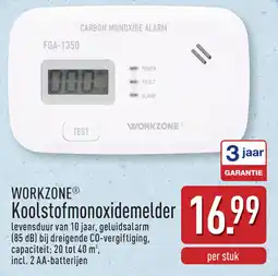 ALDI Workzone Koolstofmonoxidemelder aanbieding