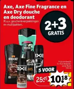 Kruidvat Axe, Axe Fine Fragrance en Axe Dry douche en deodorant aanbieding