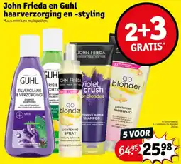 Kruidvat John Frieda en Guhl haarverzorging en styling aanbieding