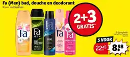 Kruidvat Fa Men bad, douche en deodorant aanbieding