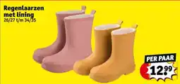 Kruidvat Regenlaarzen met lining aanbieding