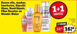 Kruidvat Elseve olie, masker, haarkuren, Glycolic Gloss, Bond Repair, Fiber Booster en Wonder Water aanbieding