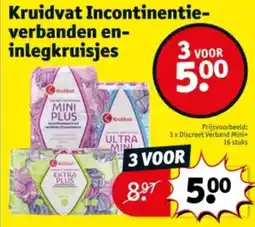 Kruidvat Kruidvat Incontinentie verbanden en inlegkruisjes aanbieding