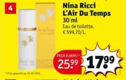 Kruidvat Nina Ricci L'Air Du Temps aanbieding