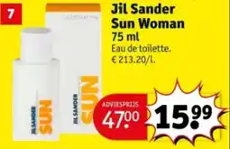 Kruidvat Jil sander sun woman aanbieding
