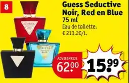 Kruidvat Guess Seductive Noir Red en Blue aanbieding