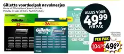 Kruidvat Gillette voordeelpak navulmesjes aanbieding