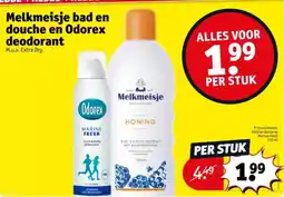 Kruidvat Melkmeisje bad en douche en odorex deodorant aanbieding