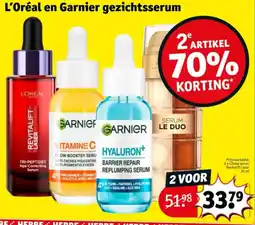 Kruidvat L'Oréal en Garnier gezichtsserum aanbieding