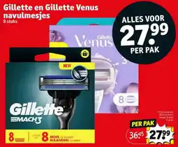 Kruidvat Gillette en gillette venus navulmesjes aanbieding