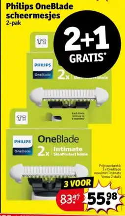 Kruidvat Philips oneblade scheermesjes aanbieding