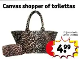 Kruidvat Canvas shopper of toilettas kinderhorloge aanbieding