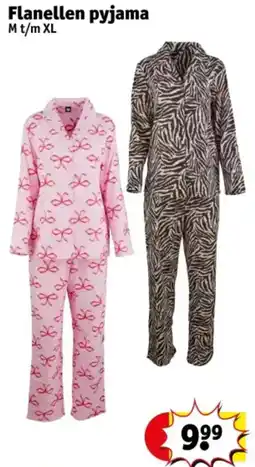 Kruidvat Flanellen pyjama aanbieding