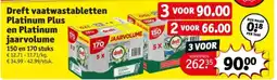 Kruidvat Dreft vaatwastabletten platinum plus en platinum jaarvolume aanbieding