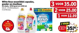 Kruidvat Witte reus wasmiddel capsules poeder en vloeibaar aanbieding