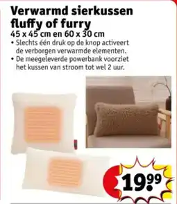 Kruidvat Verwarmd sierkussen fluffy of furry aanbieding