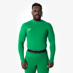 Decathlon Uniseks thermoshirt met lange mouwen voor voetbal Keepdry Club groen aanbieding
