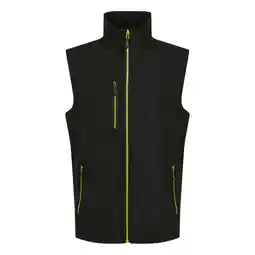 Decathlon Heren Softshell 2laags bodywarmer (Zwart/Lijkgroen) aanbieding