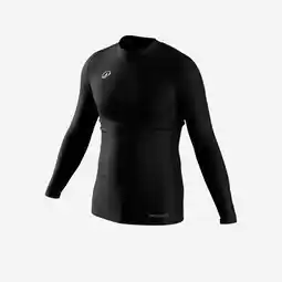 Decathlon Uniseks voetbalthermoshirt met lange mouwen Keepdry Club zwart aanbieding