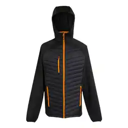 Decathlon Heren Navigate Quilted Hybride Jas (Zwart/Oranje Pop) aanbieding