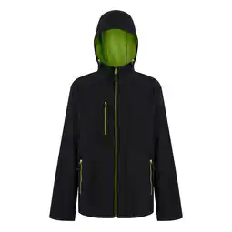 Decathlon Heren 2laags softshell jas (Zwart/Lijkgroen) aanbieding