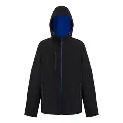 Decathlon Heren 2laags softshell jas (Zwart/Nieuw Royal) aanbieding