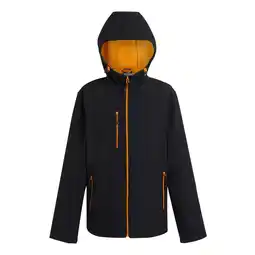 Decathlon Heren 2laags softshell jas (Zwart/Oranje Pop) aanbieding