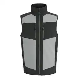 Decathlon Softshell bodywarmer met kleurblok voor heren (Mineraalgrijs/antraciet) aanbieding