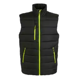 Decathlon Thermische bodywarmer voor heren (Zwart/Lijkgroen) aanbieding
